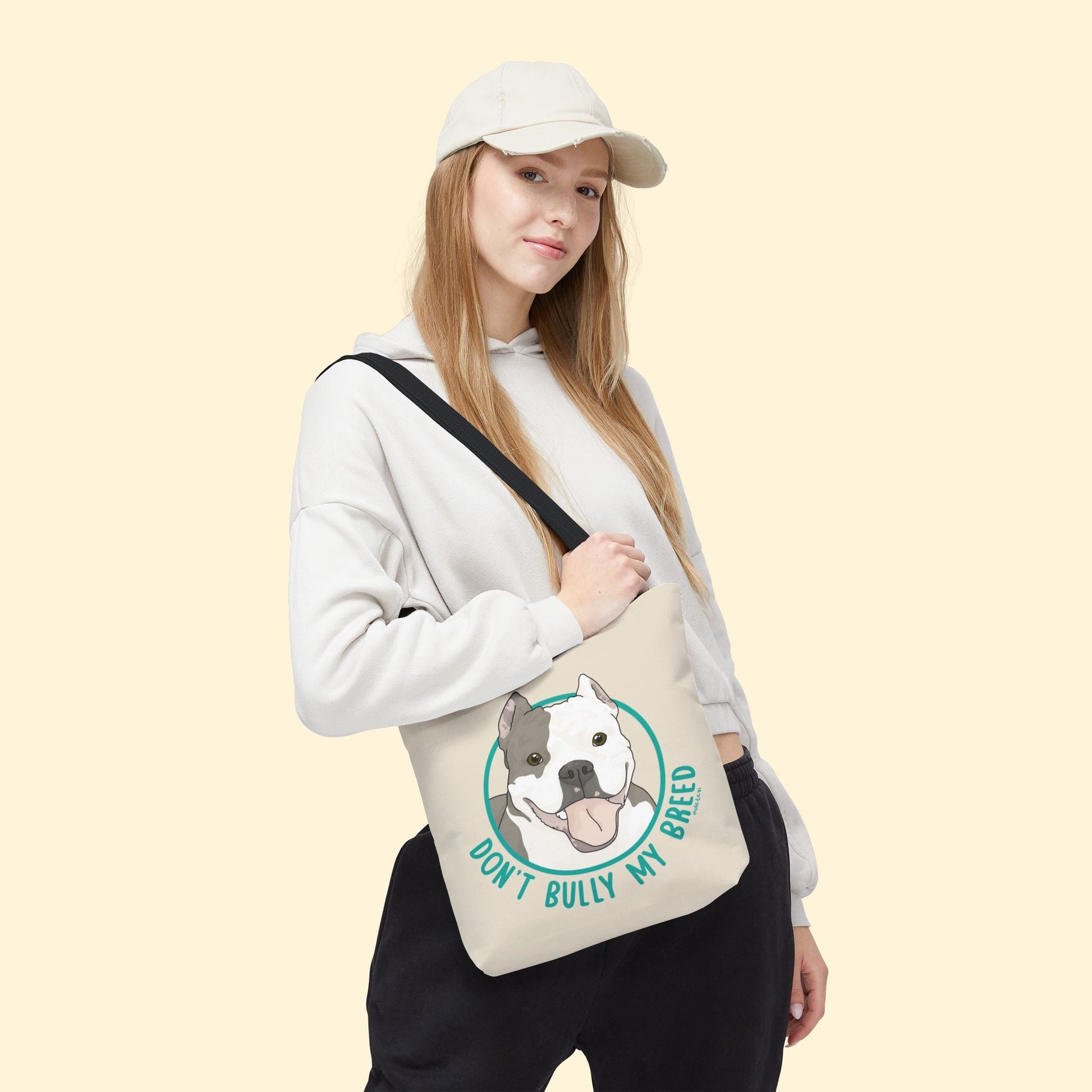 Don't Bully My Breed | Cropped Ears | Tote Bag - Detezi Designs - 89612806858585956142