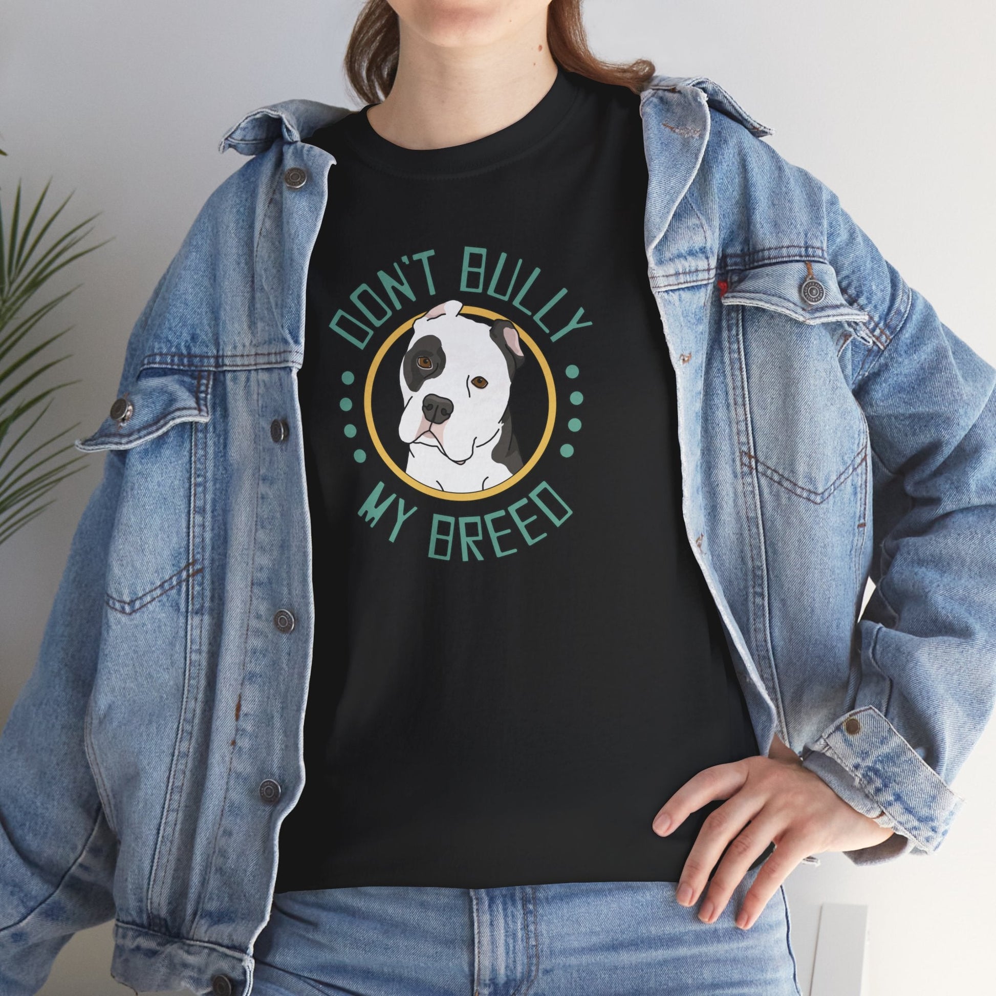 Don't Bully My Breed - Cropped Ears | Unisex T-shirt - Detezi Designs-32012777466238959743