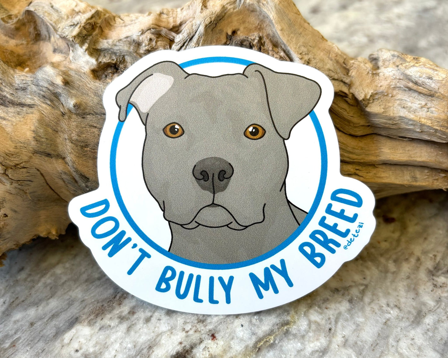 Don't Bully My Breed | Floppy Ears | 3" Vinyl Sticker - Detezi Designs - 