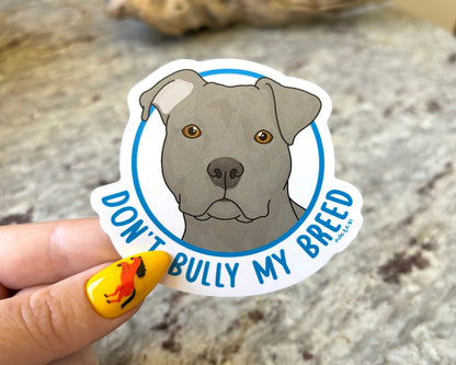 Don't Bully My Breed | Floppy Ears | 3" Vinyl Sticker - Detezi Designs - 