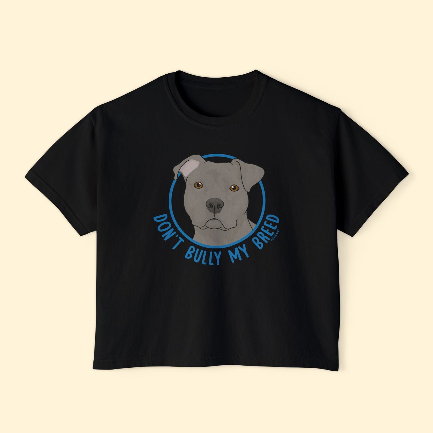Don't Bully My Breed | Floppy Ears | Comfort Colors Boxy Tee - Detezi Designs - 20661278117171792451