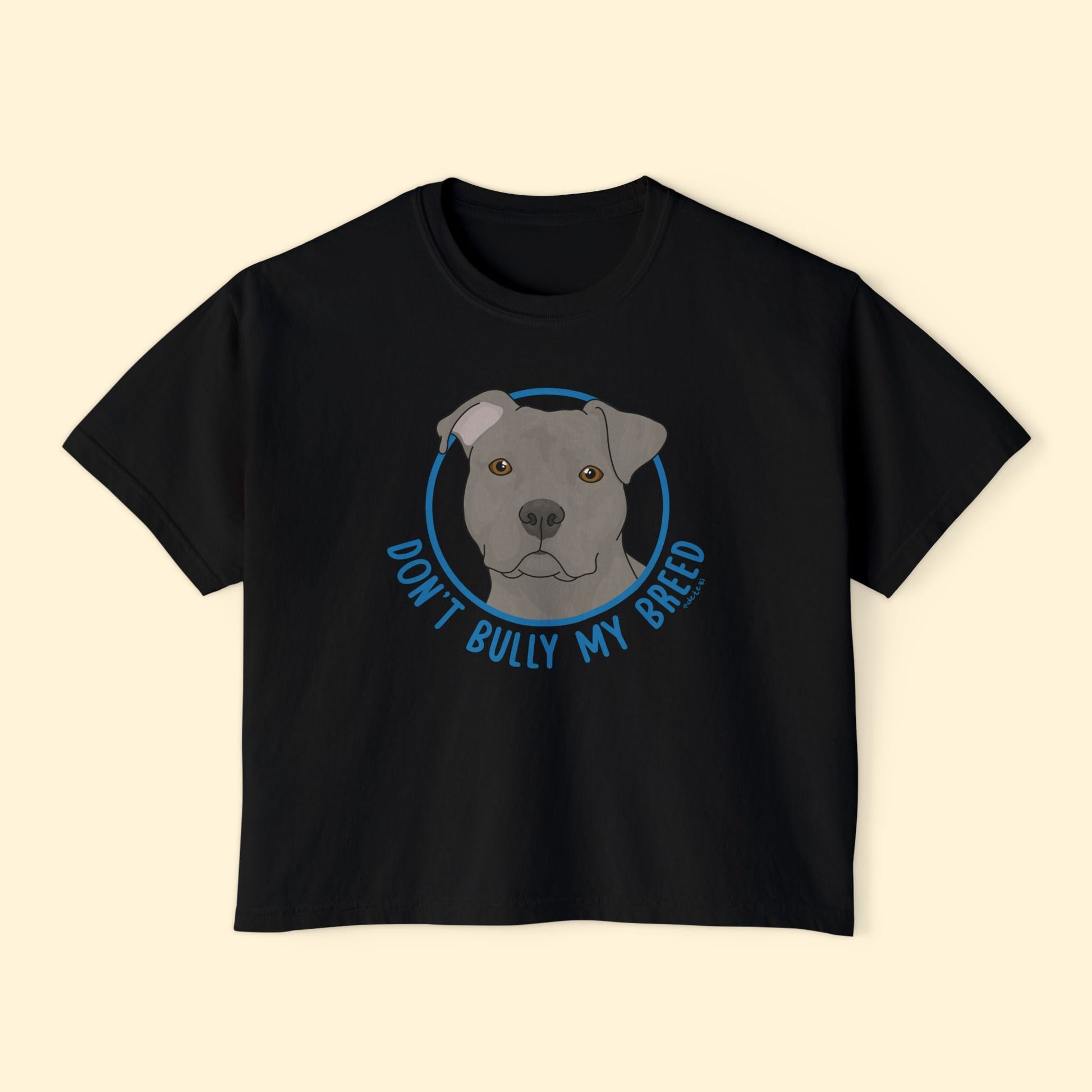 Don't Bully My Breed | Floppy Ears | Comfort Colors Boxy Tee - Detezi Designs - 20661278117171792451