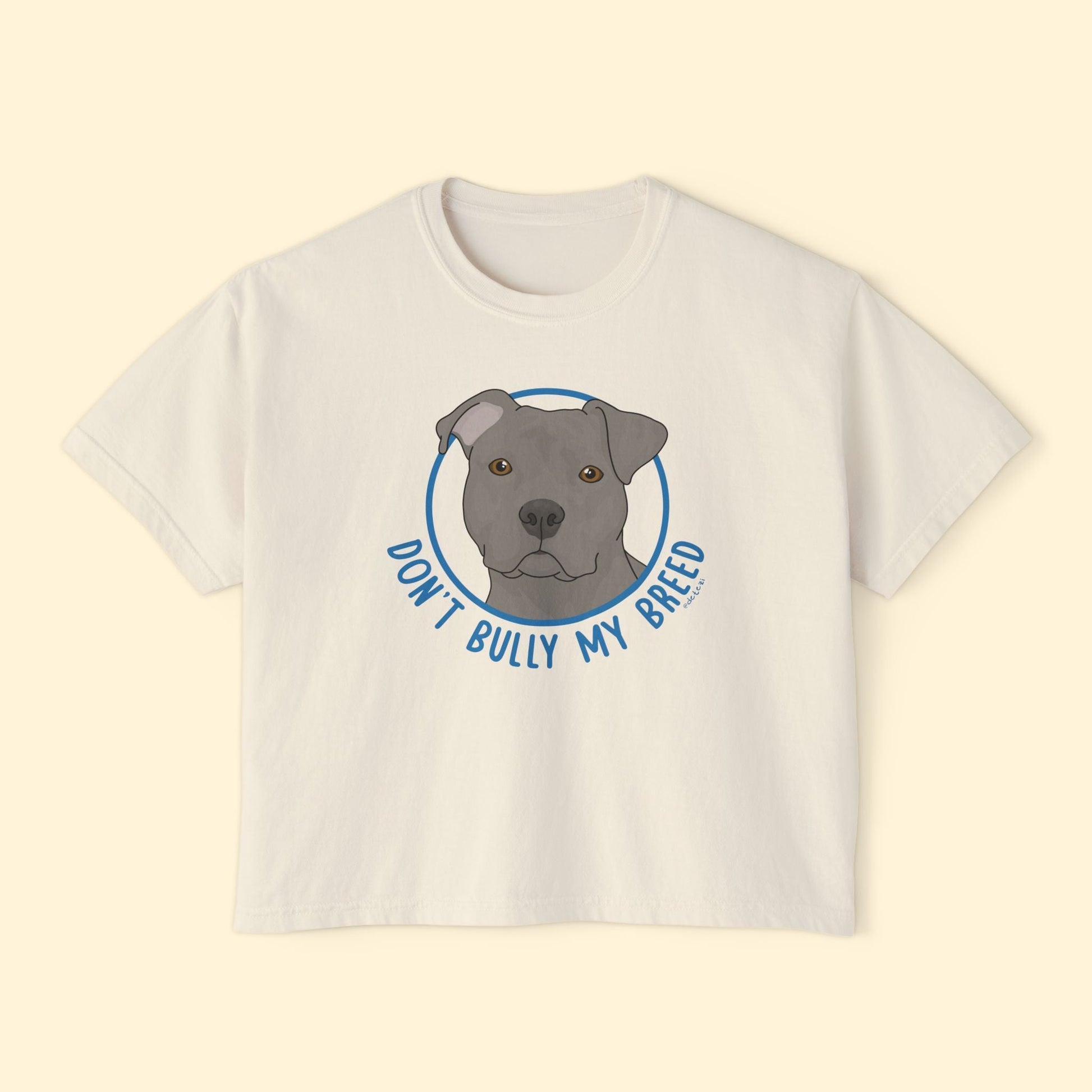Don't Bully My Breed | Floppy Ears | Comfort Colors Boxy Tee - Detezi Designs - 31549055446948451239