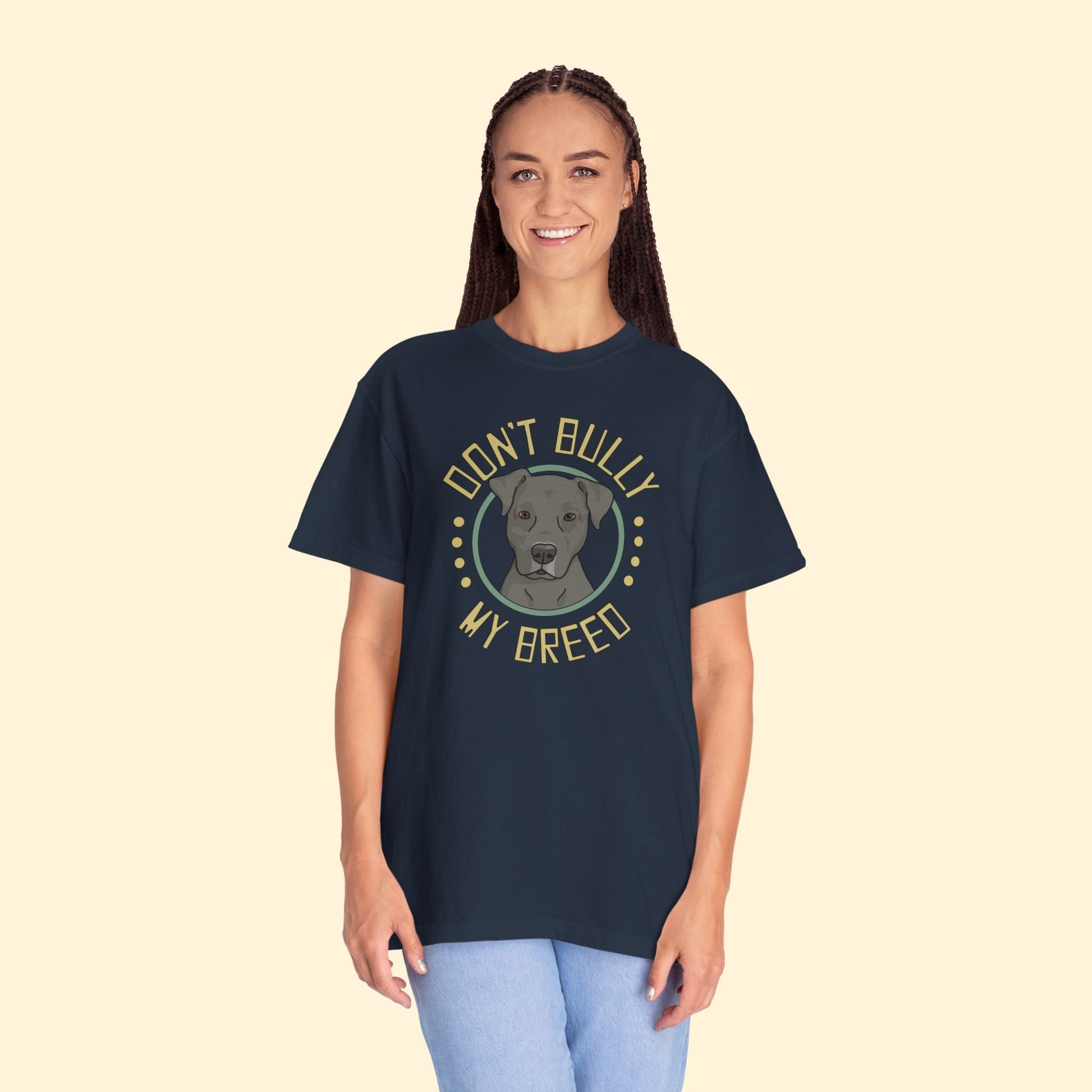 Don't Bully My Breed | Floppy Ears | Comfort Colors Unisex T-shirt - Detezi Designs - 28595714105341853053