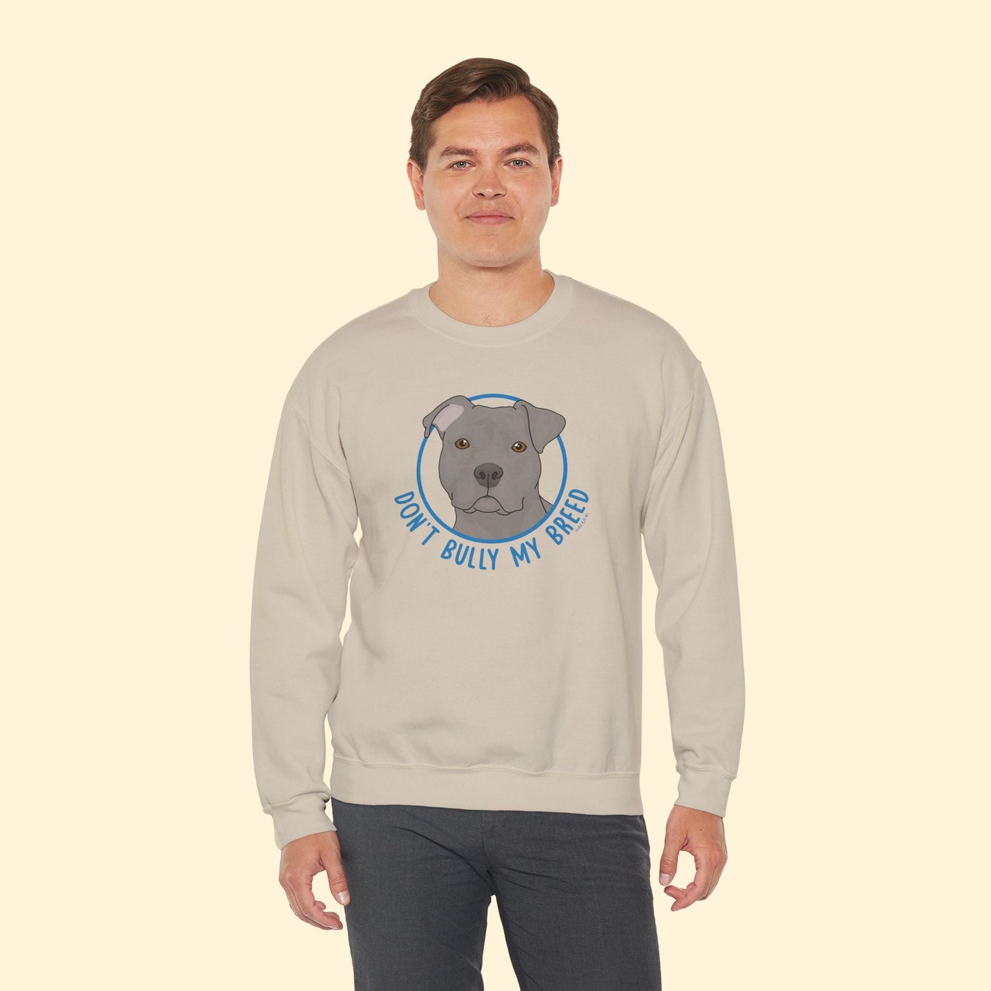Don't Bully My Breed | Floppy Ears | Crewneck Sweatshirt - Detezi Designs - 11730364190674856963