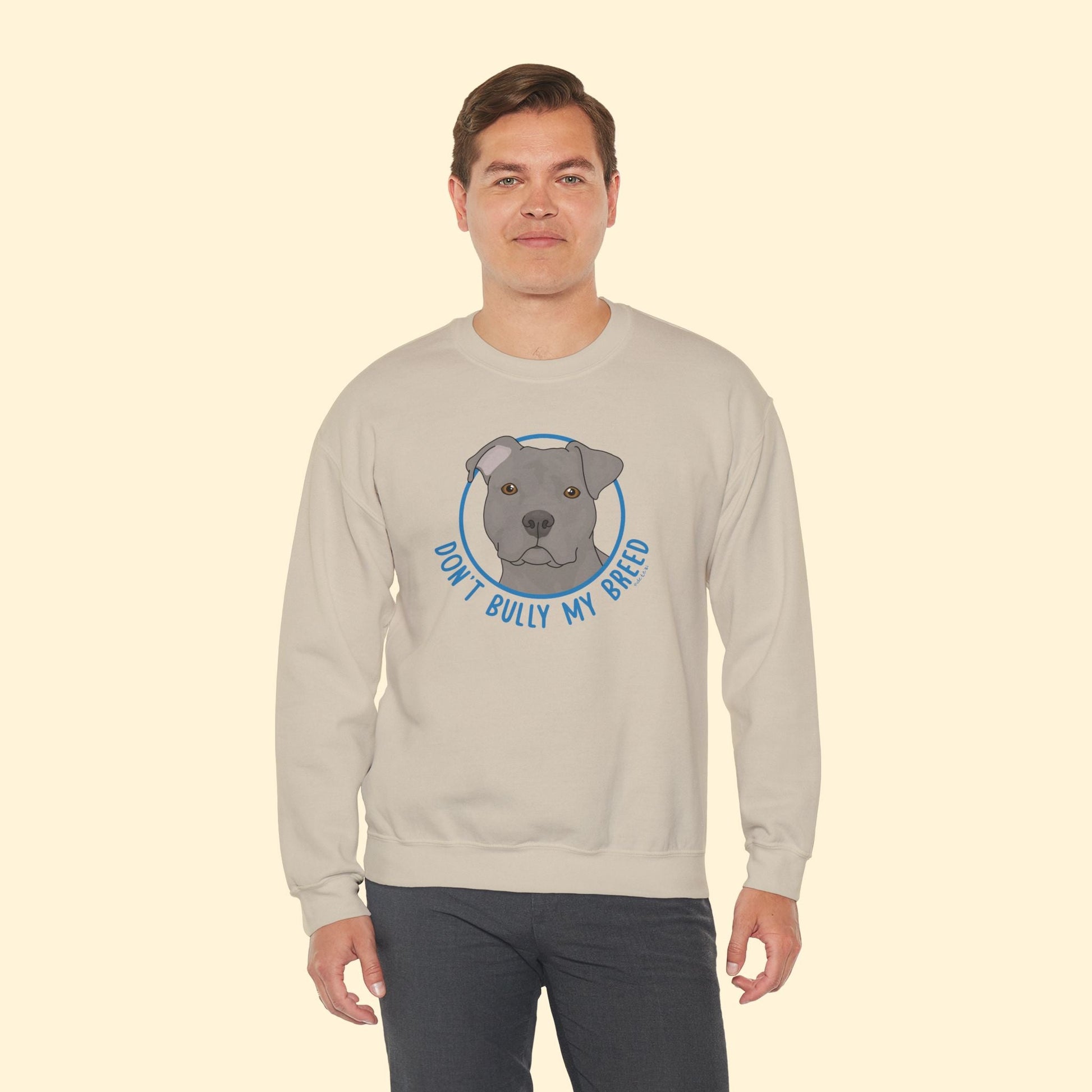 Don't Bully My Breed | Floppy Ears | Crewneck Sweatshirt - Detezi Designs - 11730364190674856963