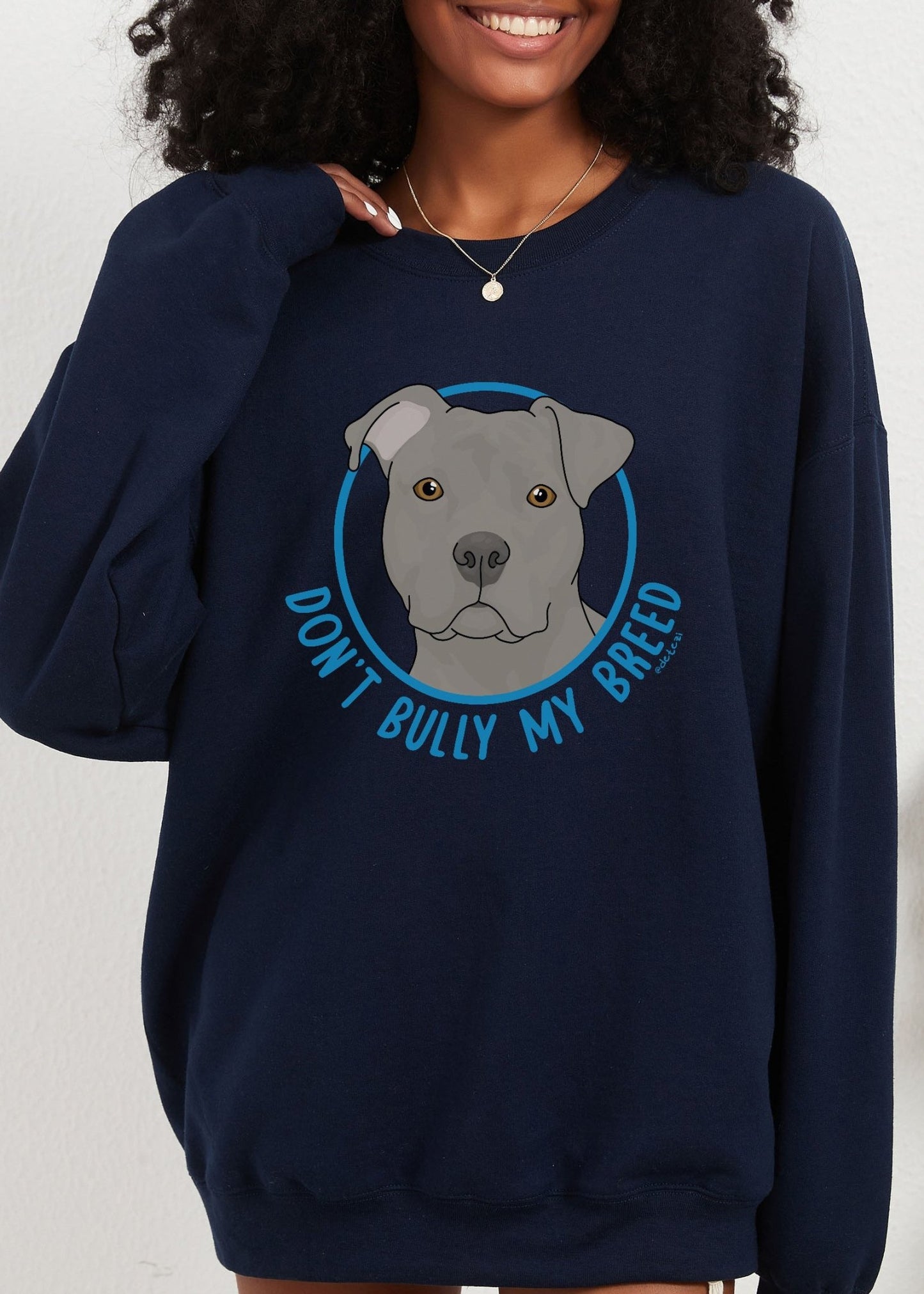 Don't Bully My Breed | Floppy Ears | Crewneck Sweatshirt - Detezi Designs - 24120137625155464987