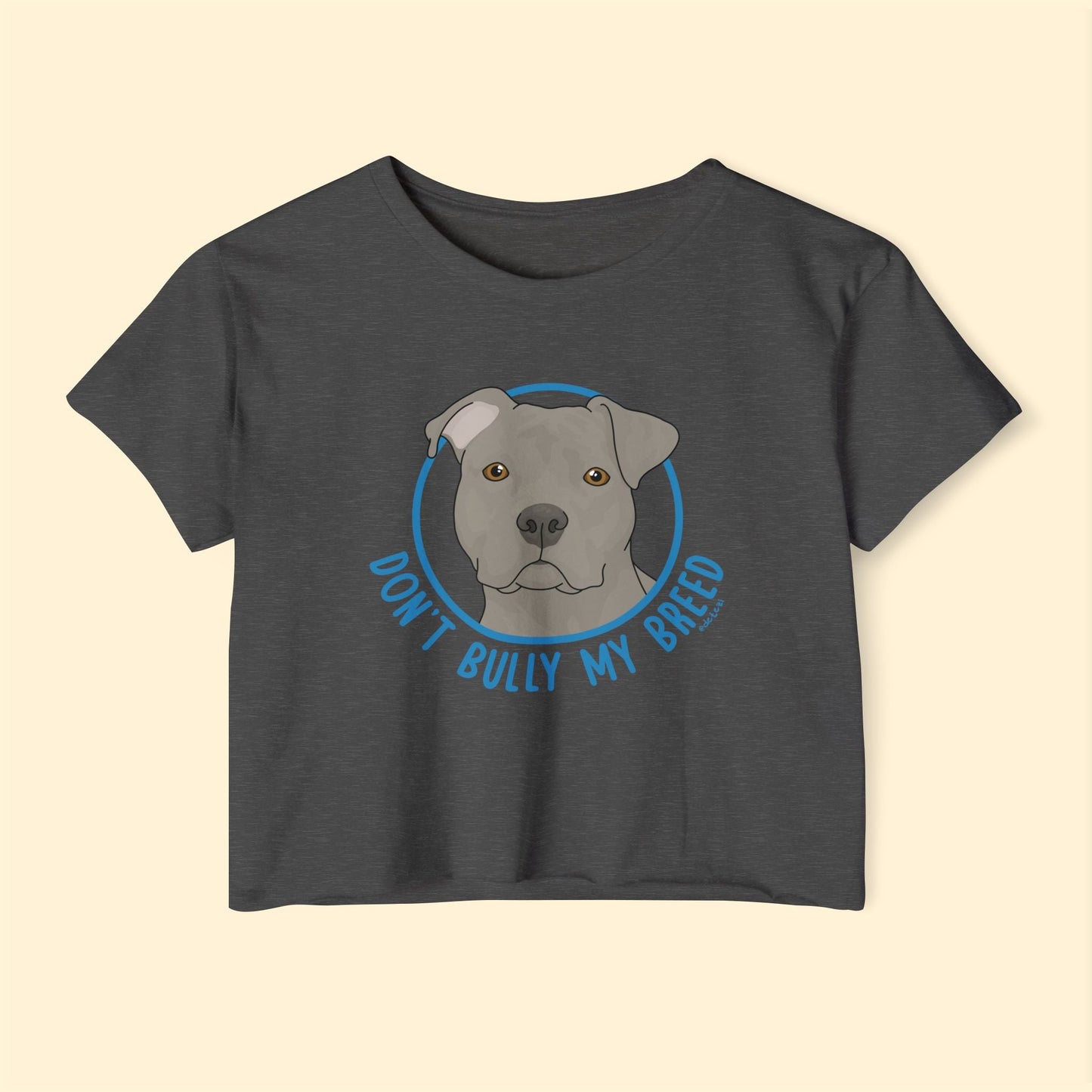 Don't Bully My Breed | Floppy Ears | Festival Crop Top - Detezi Designs - 77719418167927647670