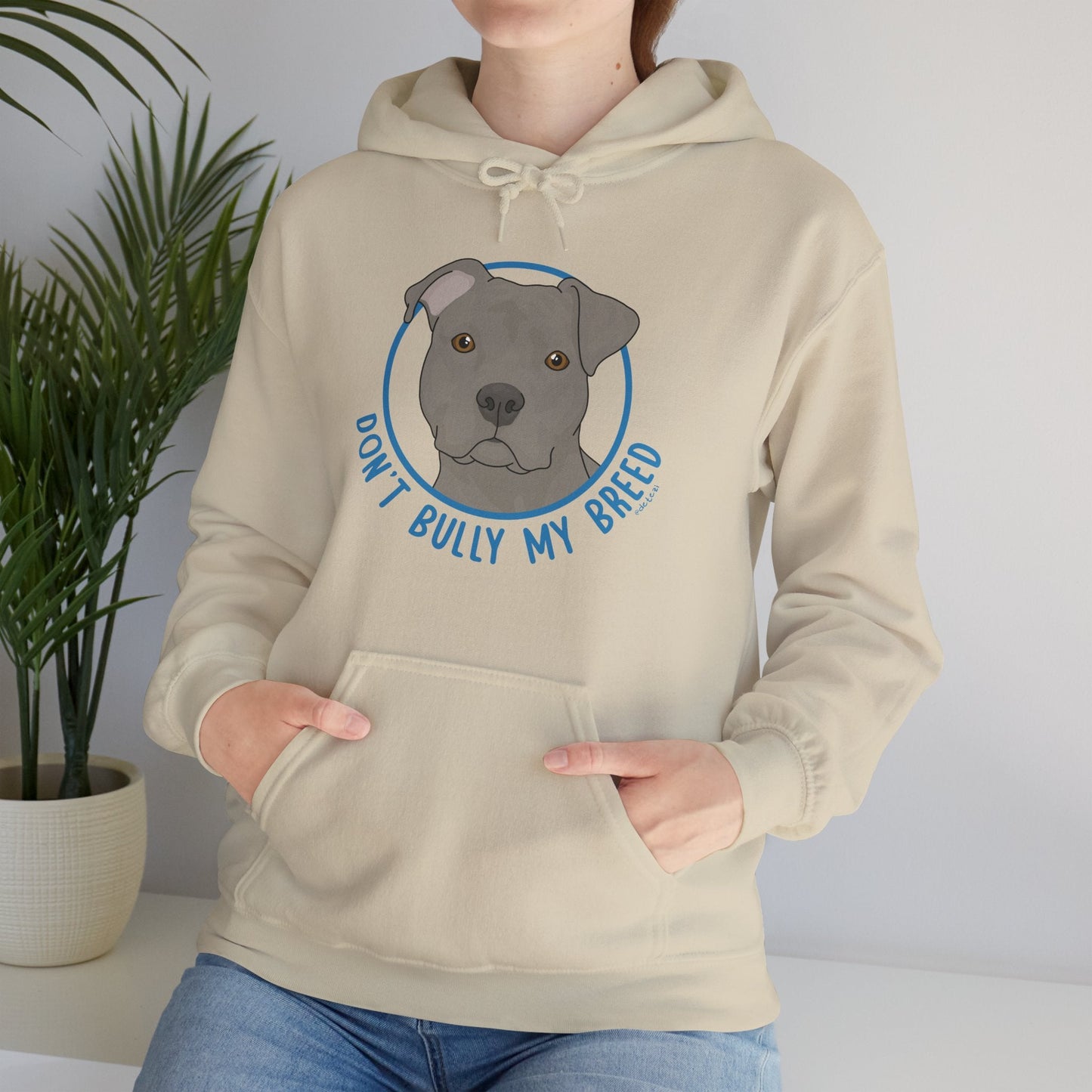 Don't Bully My Breed | Floppy Ears | Hooded Sweatshirt - Detezi Designs - 20435821931402998402