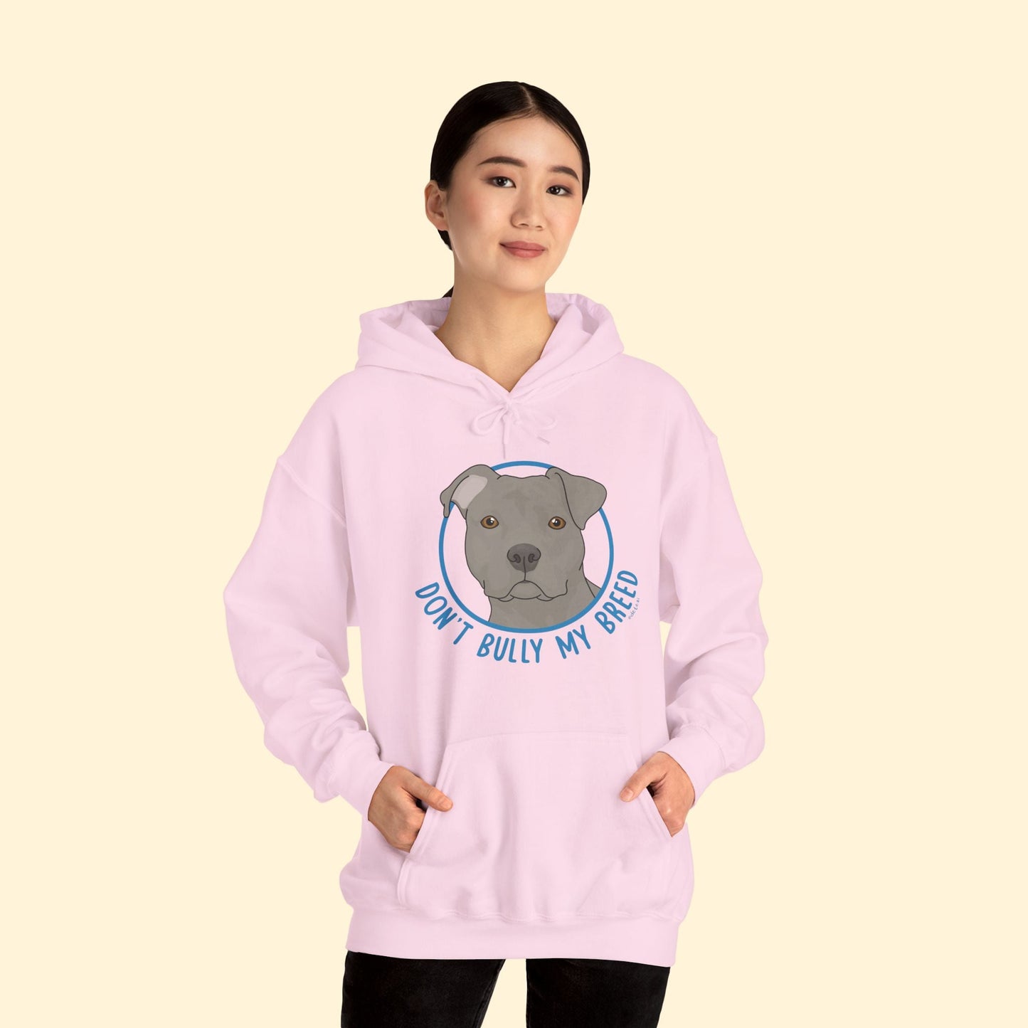 Don't Bully My Breed | Floppy Ears | Hooded Sweatshirt - Detezi Designs - 20435821931402998402