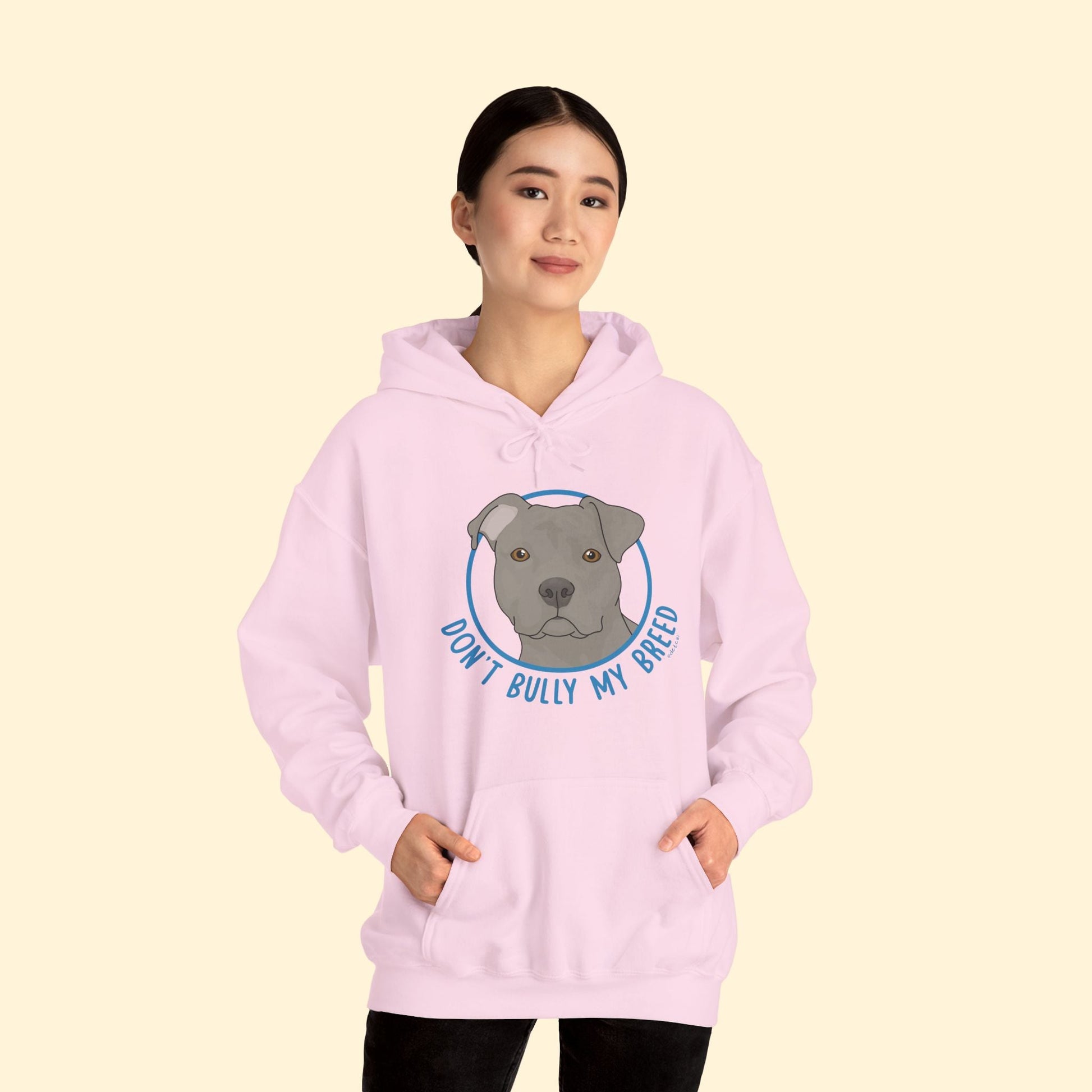 Don't Bully My Breed | Floppy Ears | Hooded Sweatshirt - Detezi Designs - 20435821931402998402