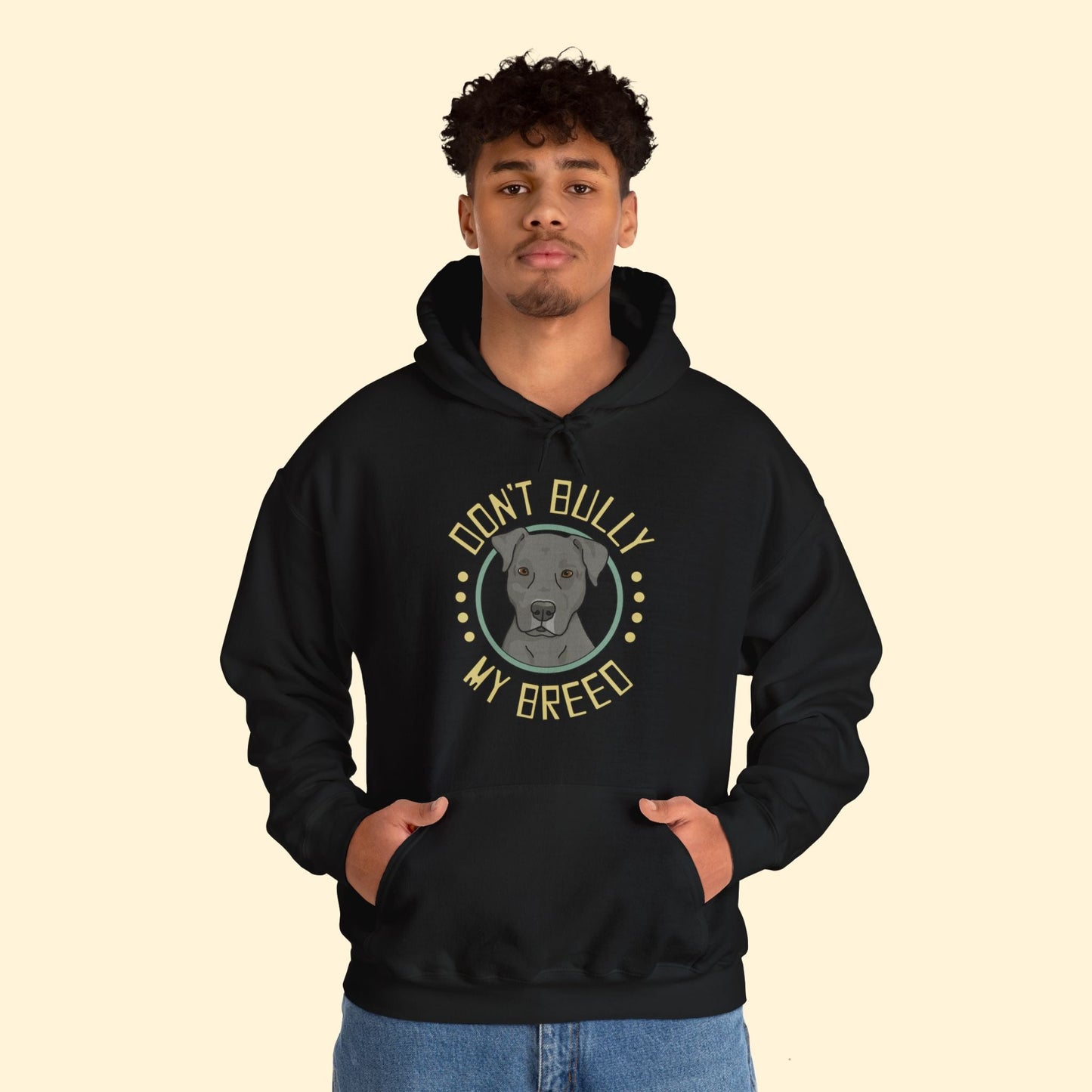 Don't Bully My Breed | Floppy Ears | Hooded Sweatshirt - Detezi Designs - 28696820559029245967