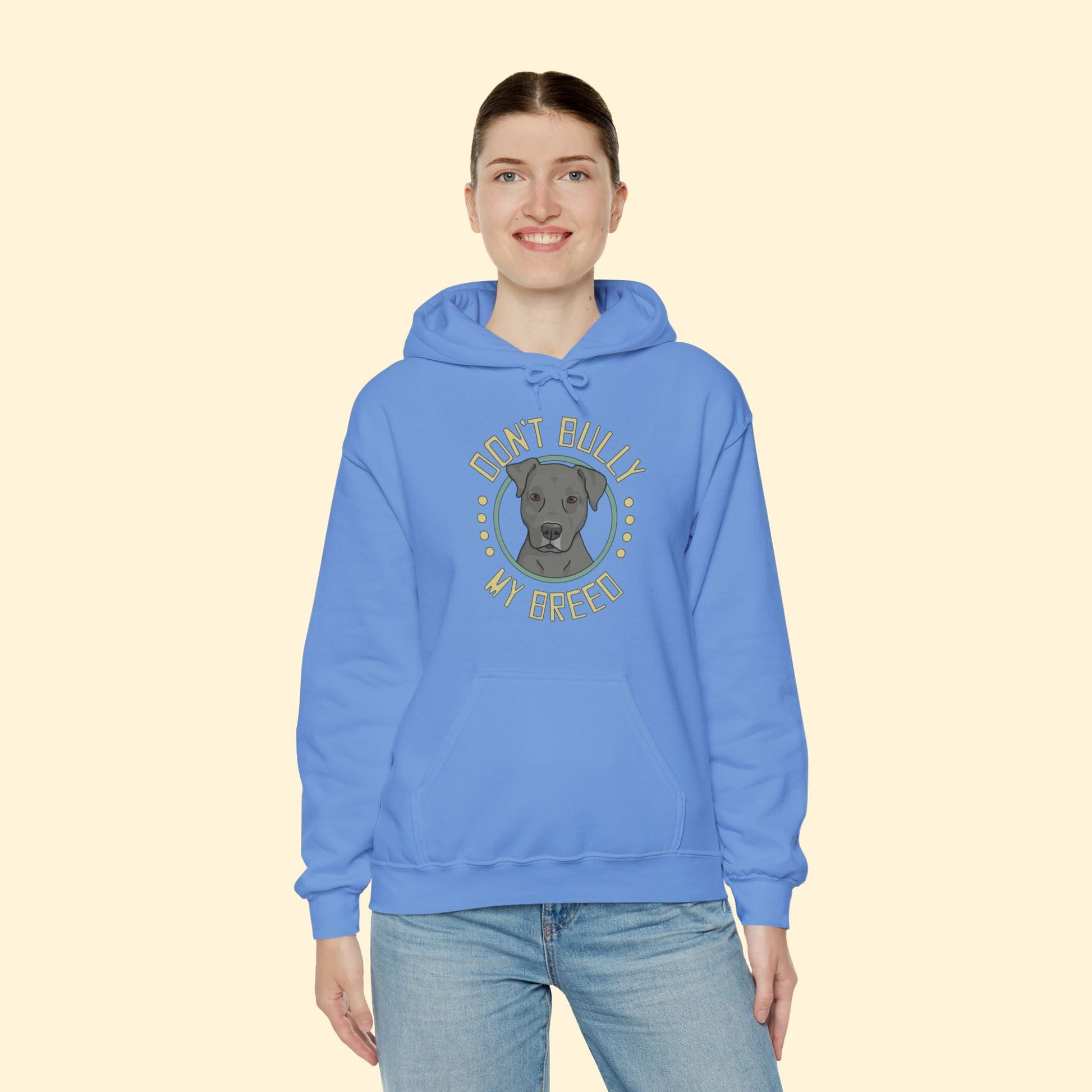 Don't Bully My Breed | Floppy Ears | Hooded Sweatshirt - Detezi Designs - 28696820559029245967