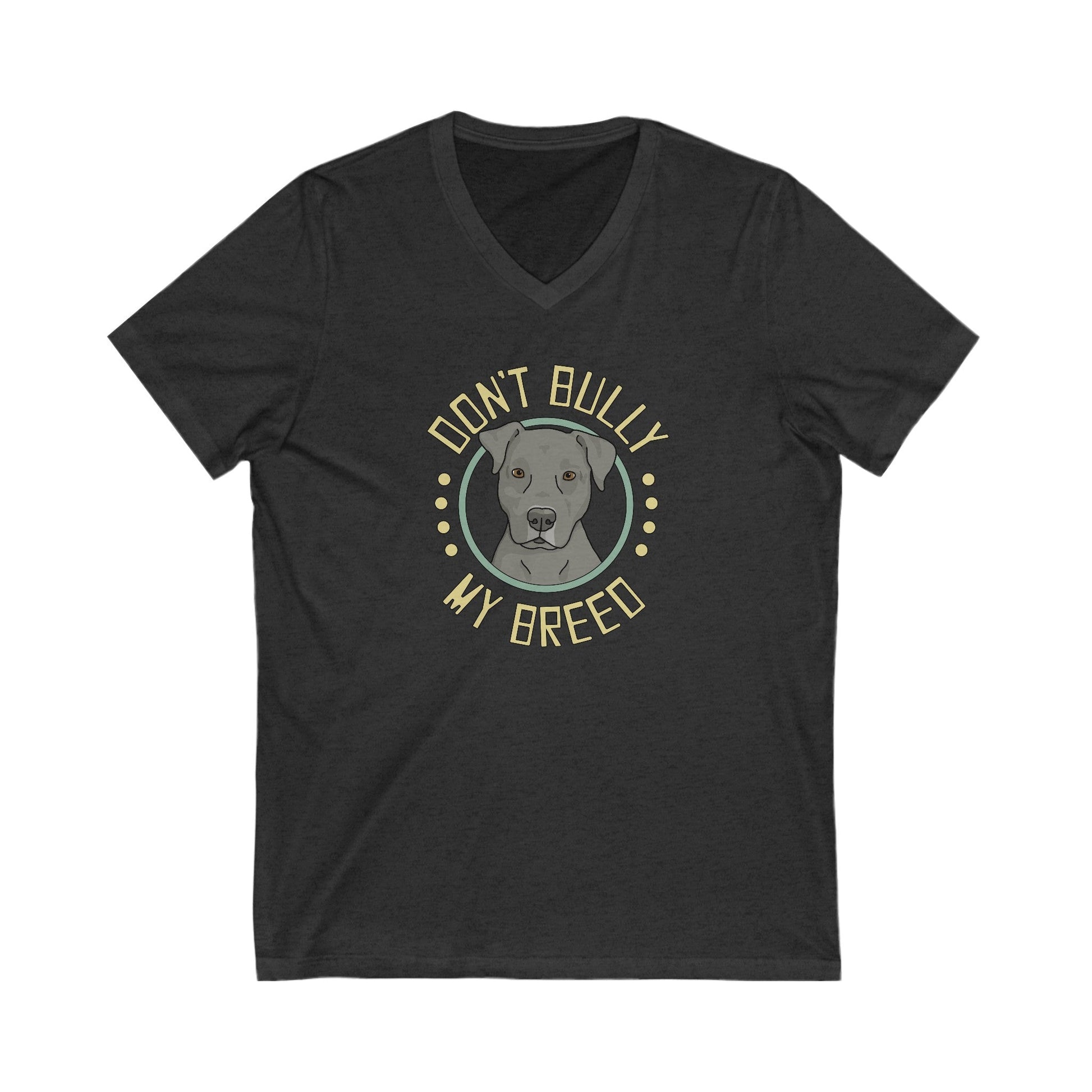 Don't Bully My Breed | Floppy Ears | Unisex V - Neck Tee - Detezi Designs - 14494774433481784485