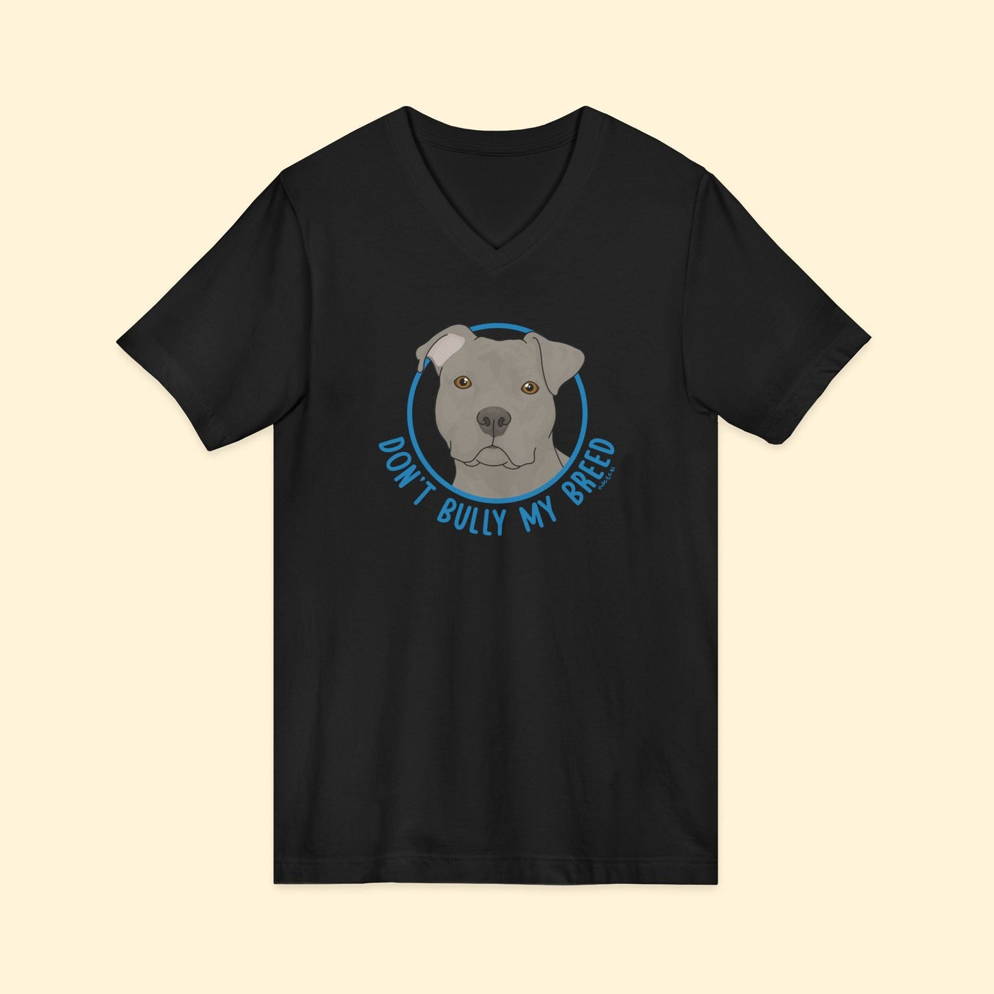 Don't Bully My Breed | Floppy Ears | Unisex V - Neck Tee - Detezi Designs - 17895610367955363435