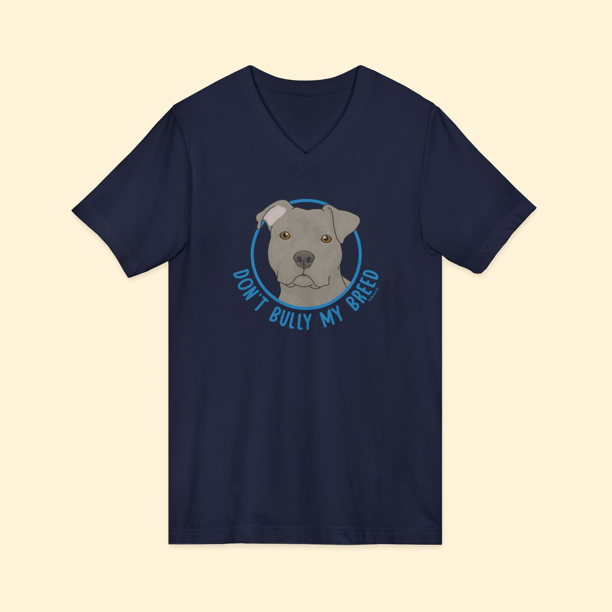 Don't Bully My Breed | Floppy Ears | Unisex V - Neck Tee - Detezi Designs - 25060436901240881012