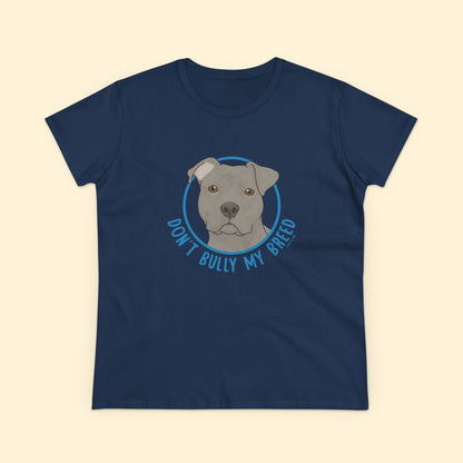 Don't Bully My Breed | Floppy Ears | Women's Midweight Cotton Tee - Detezi Designs - 20276028080708837207