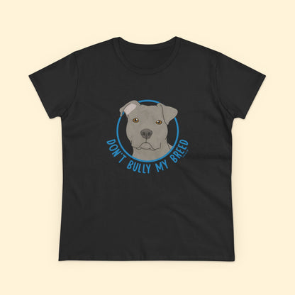 Don't Bully My Breed | Floppy Ears | Women's Midweight Cotton Tee - Detezi Designs - 20298448731796346280