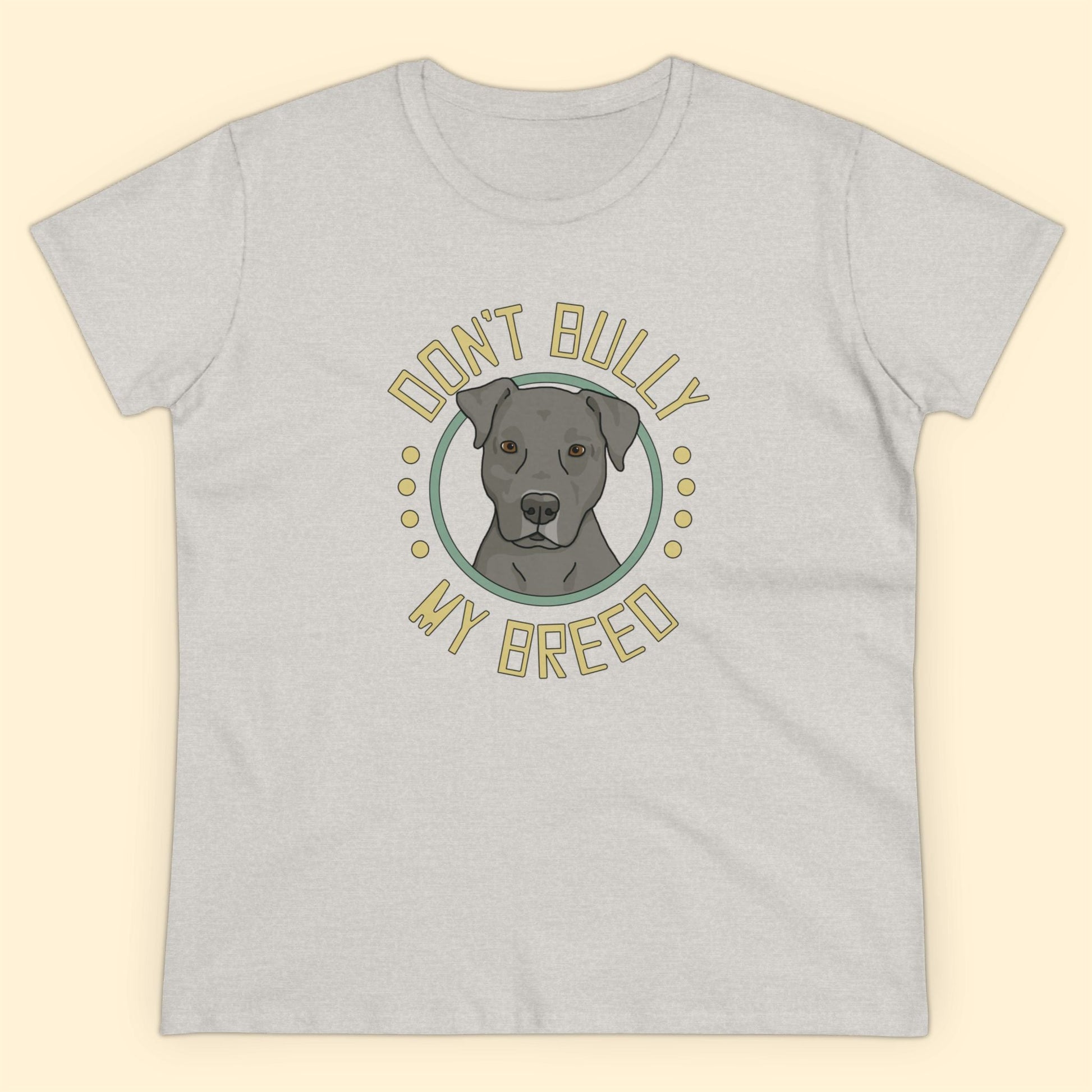 Don't Bully My Breed | Floppy Ears | Women's Midweight Cotton Tee - Detezi Designs - 31549512857533798565