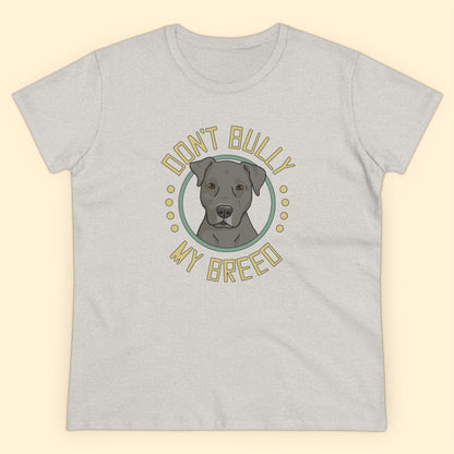 Don't Bully My Breed | Floppy Ears | Women's Midweight Cotton Tee - Detezi Designs - 31549512857533798565