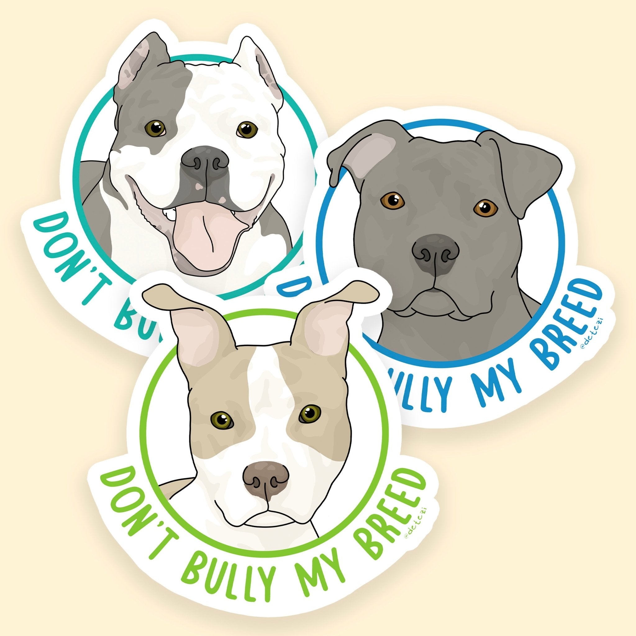 Don't Bully My Breed | Sticker Pack – Detezi Designs
