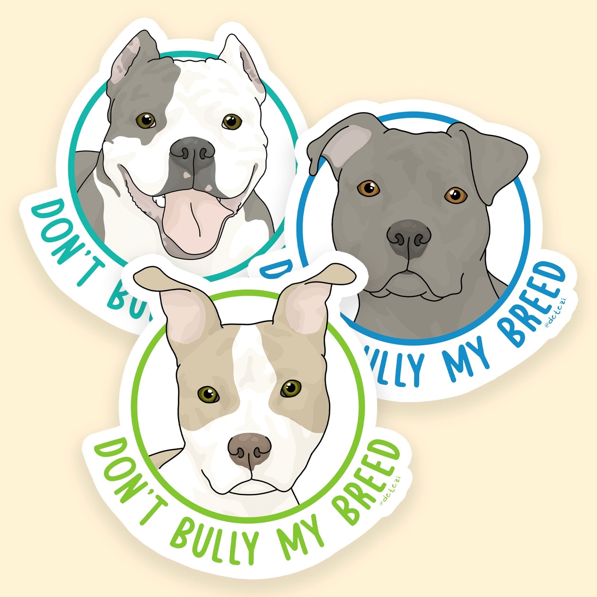 Don't Bully My Breed | Sticker Pack - Detezi Designs - 
