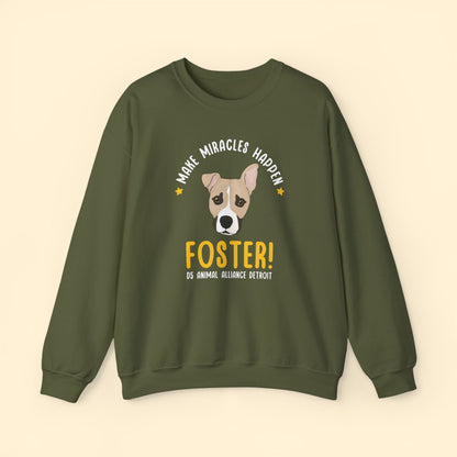 Drifter | 2-Sided Print | FUNDRAISER for D5 Animal Alliance Detroit | Crewneck Sweatshirt - Detezi Designs-11917573971838905804