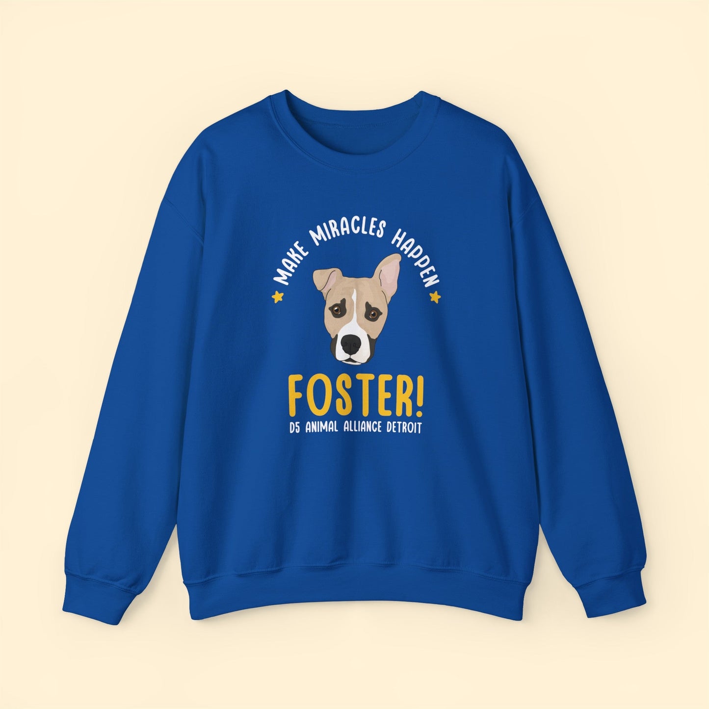 Drifter | 2-Sided Print | FUNDRAISER for D5 Animal Alliance Detroit | Crewneck Sweatshirt - Detezi Designs-30029547777953187776