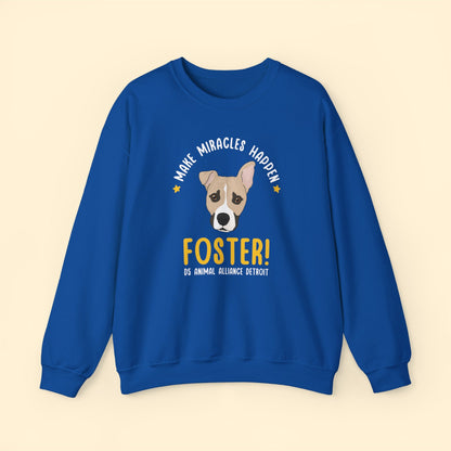 Drifter | 2-Sided Print | FUNDRAISER for D5 Animal Alliance Detroit | Crewneck Sweatshirt - Detezi Designs-30029547777953187776