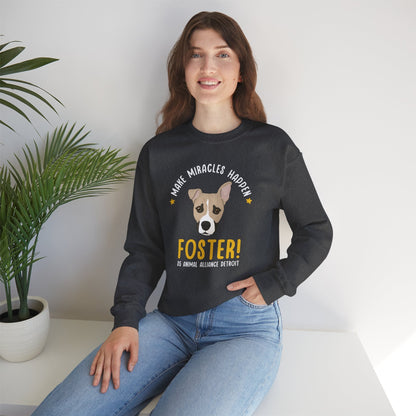 Drifter | 2-Sided Print | FUNDRAISER for D5 Animal Alliance Detroit | Crewneck Sweatshirt - Detezi Designs-30029547777953187776