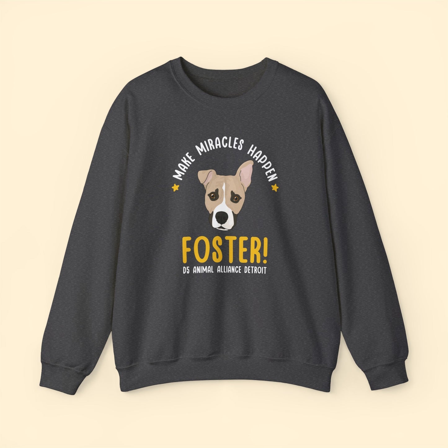 Drifter | 2-Sided Print | FUNDRAISER for D5 Animal Alliance Detroit | Crewneck Sweatshirt - Detezi Designs-99381276806726777473