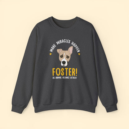 Drifter | 2-Sided Print | FUNDRAISER for D5 Animal Alliance Detroit | Crewneck Sweatshirt - Detezi Designs-99381276806726777473