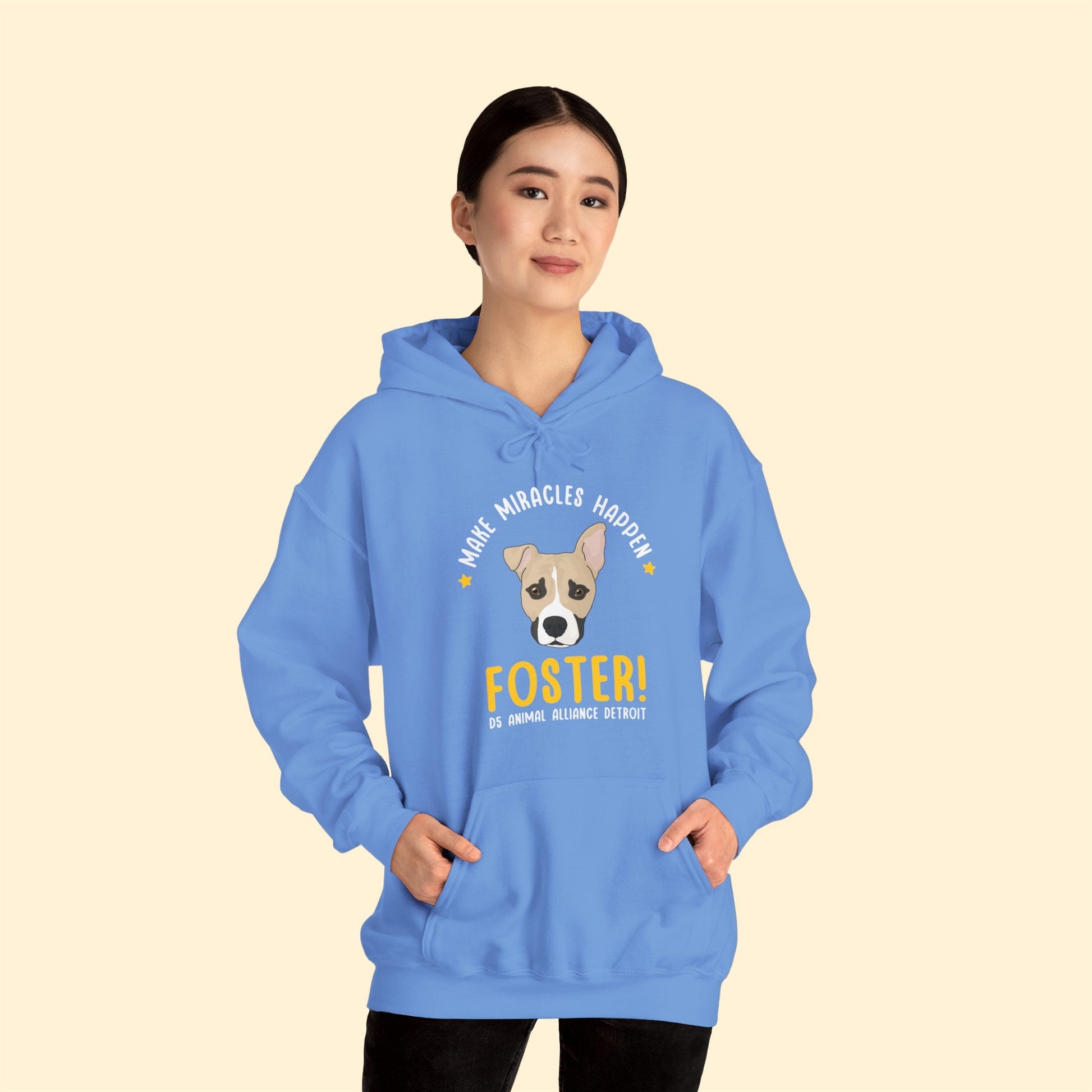 Drifter | 2-Sided Print | FUNDRAISER for D5 Animal Alliance Detroit | Hooded Sweatshirt - Detezi Designs-84319656425030135711