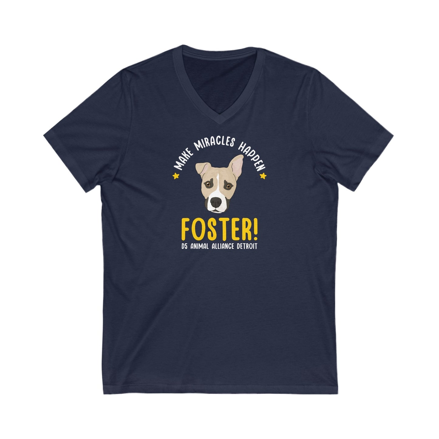 Drifter | 2-Sided Print | FUNDRAISER for D5 Animal Alliance Detroit | Unisex V-Neck Tee - Detezi Designs-19667741808937009413