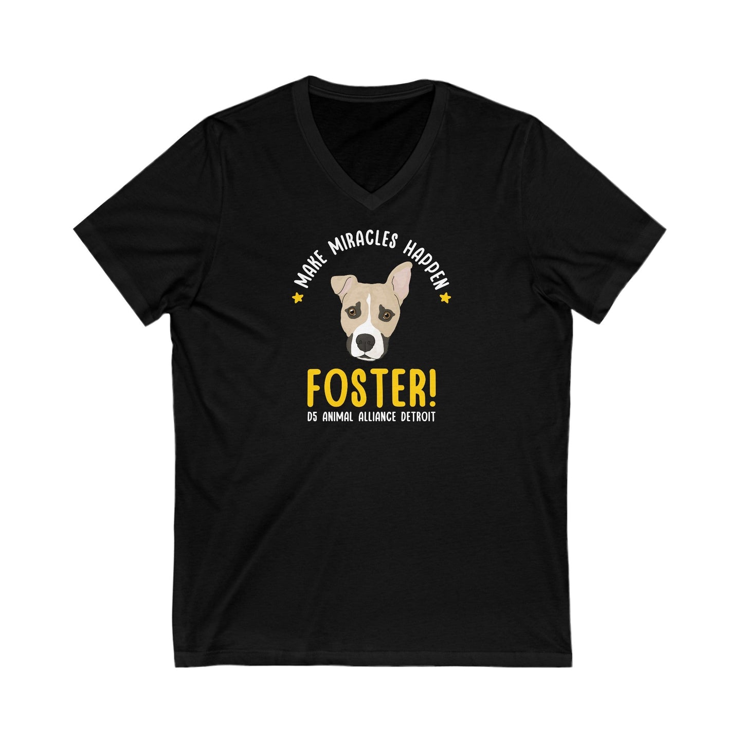 Drifter | 2-Sided Print | FUNDRAISER for D5 Animal Alliance Detroit | Unisex V-Neck Tee - Detezi Designs-24889493804664931574