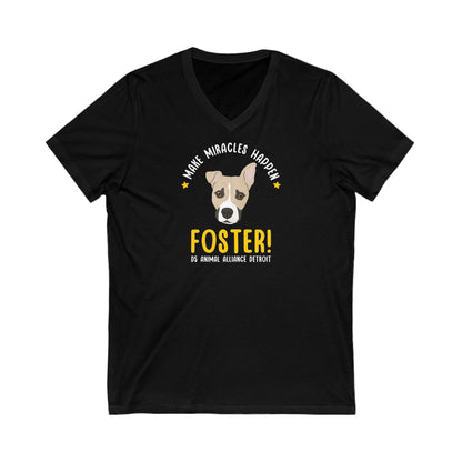 Drifter | 2-Sided Print | FUNDRAISER for D5 Animal Alliance Detroit | Unisex V-Neck Tee - Detezi Designs-24889493804664931574