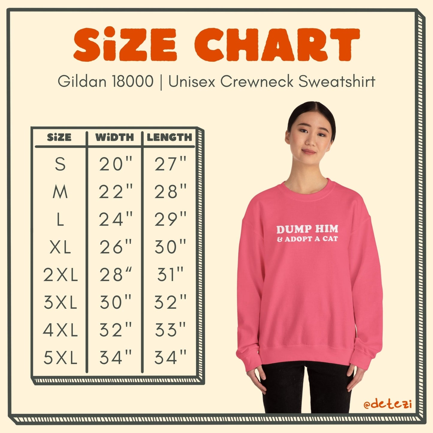 Dump Him & Adopt A Cat | Crewneck Sweatshirt - Detezi Designs - 86996345123033279602