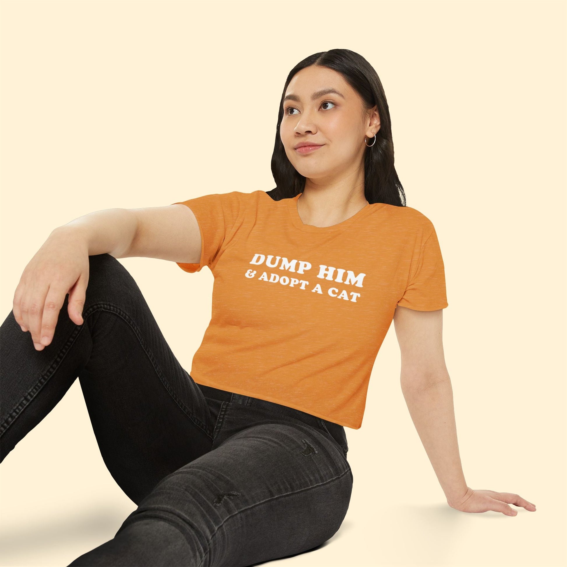 Dump Him & Adopt A Cat | Festival Crop Top - Detezi Designs - 33327829887601885585