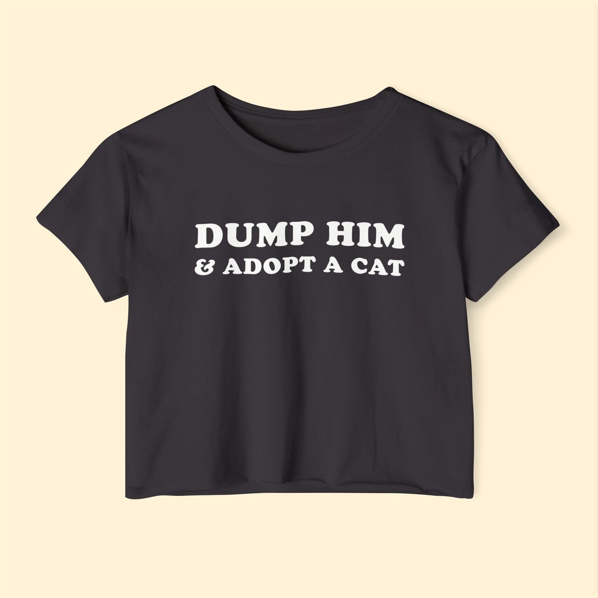 Dump Him & Adopt A Cat | Festival Crop Top - Detezi Designs - 97361304339126364946