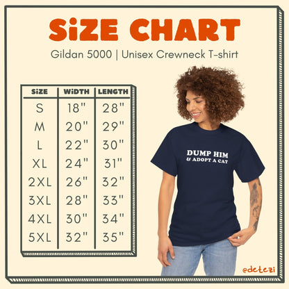Dump Him & Adopt A Cat | T-shirt - Detezi Designs - 28044115241964054323