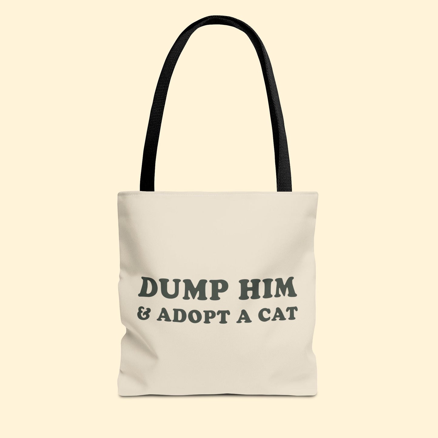 Dump Him & Adopt A Cat | Tote Bag - Detezi Designs - 53589411260499739628