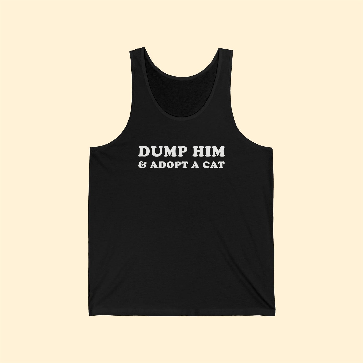 Dump Him & Adopt A Cat | Unisex Tank - Detezi Designs - 19722369889114265287