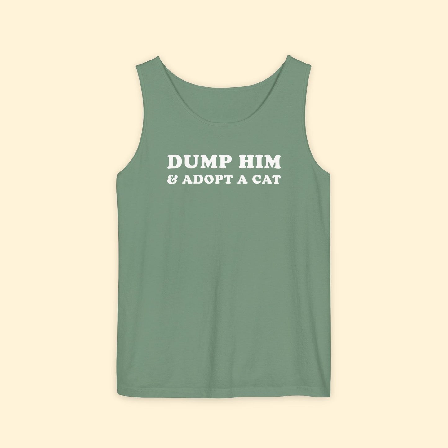 Dump Him & Adopt A Cat | Unisex Tank Top - Detezi Designs - 13504188915728160973