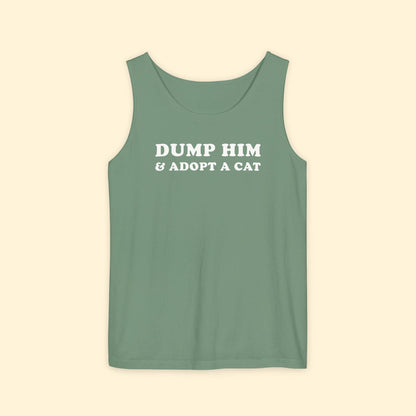Dump Him & Adopt A Cat | Unisex Tank Top - Detezi Designs - 13504188915728160973