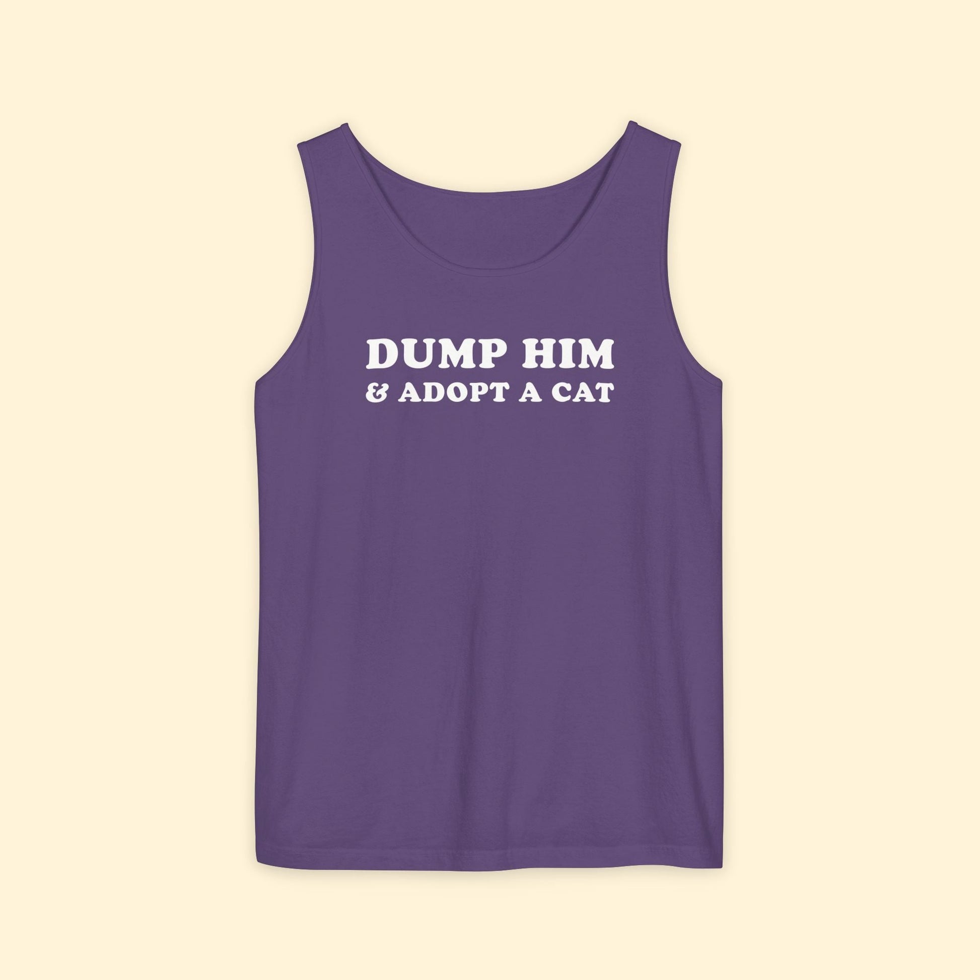 Dump Him & Adopt A Cat | Unisex Tank Top - Detezi Designs - 21820300810059843903