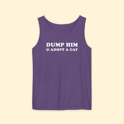 Dump Him & Adopt A Cat | Unisex Tank Top - Detezi Designs - 21820300810059843903