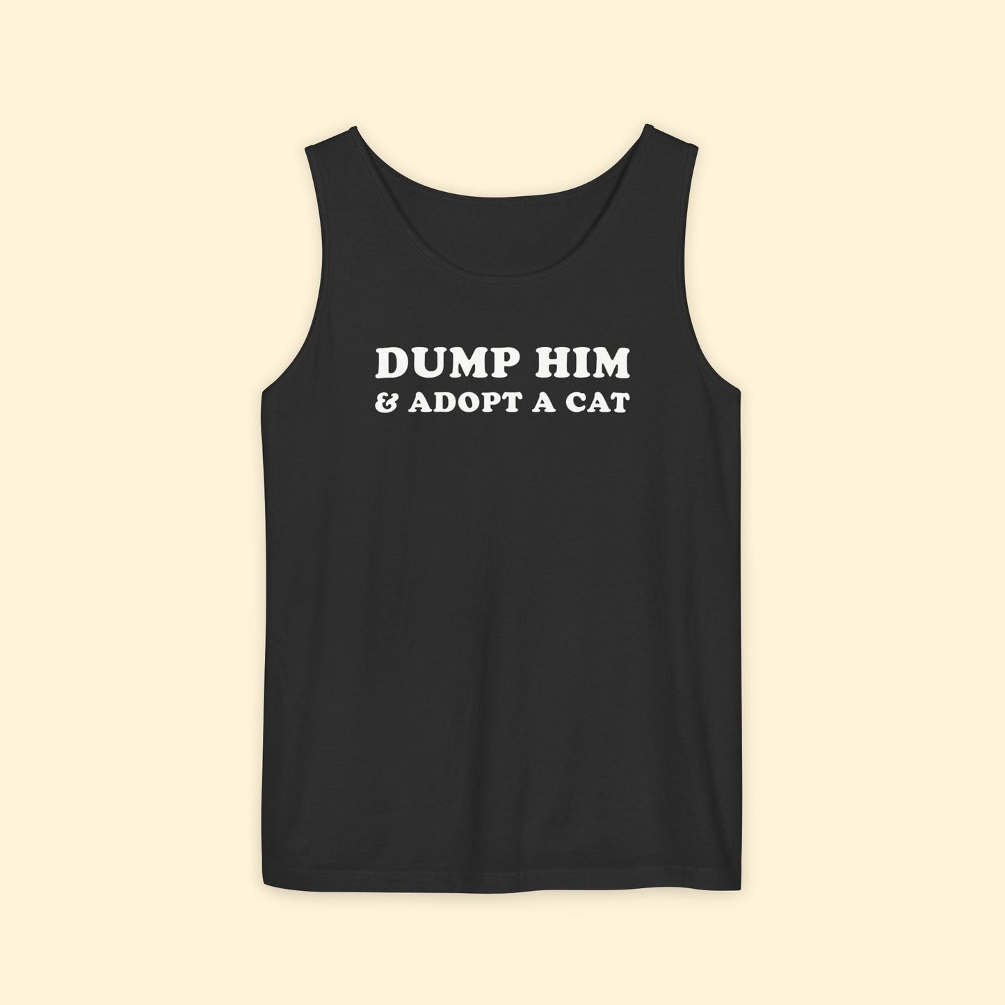 Dump Him & Adopt A Cat | Unisex Tank Top - Detezi Designs - 22025932694928511112