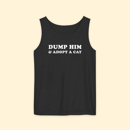 Dump Him & Adopt A Cat | Unisex Tank Top - Detezi Designs - 22025932694928511112