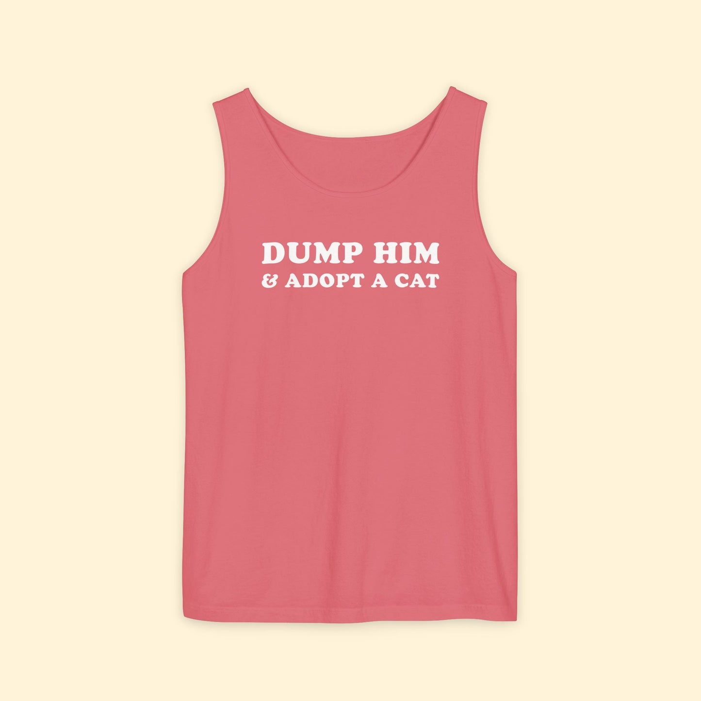 Dump Him & Adopt A Cat | Unisex Tank Top - Detezi Designs - 29189624254510278116