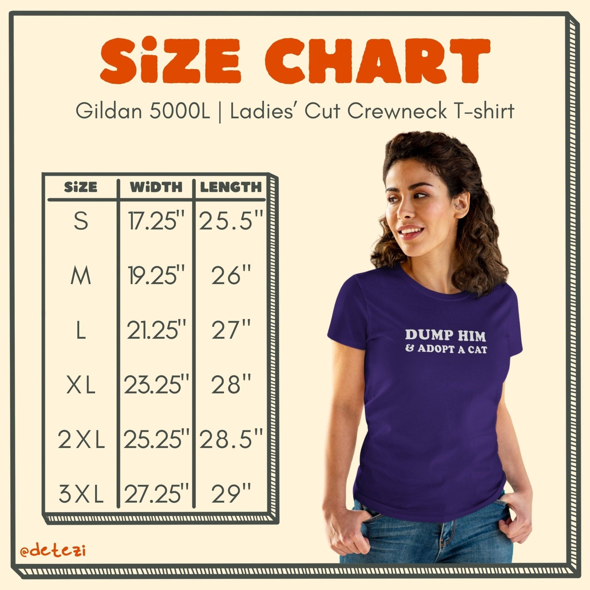 Dump Him & Adopt A Cat | Women's Midweight Cotton Tee - Detezi Designs - 27504790342377748060